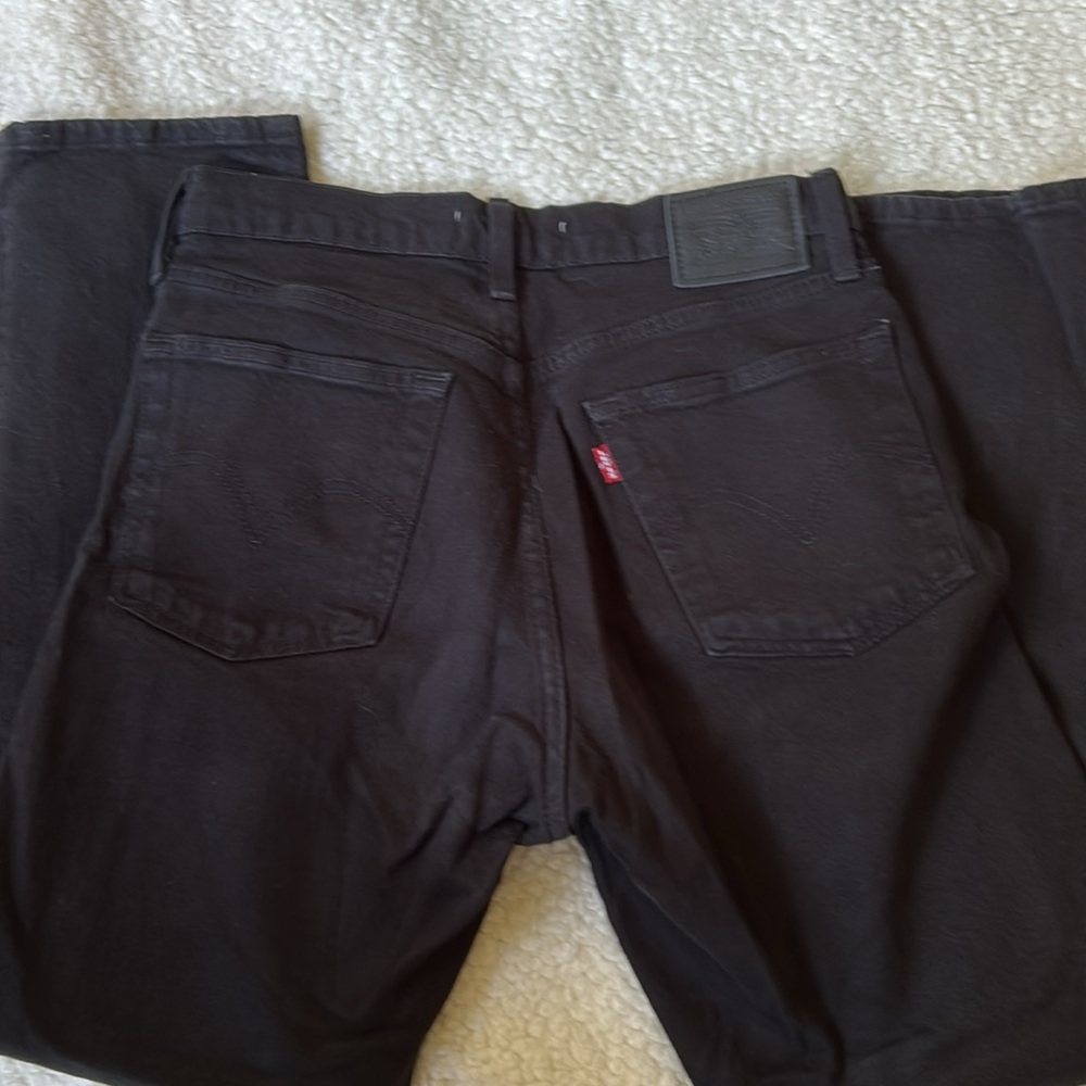 Levi’s Straight Leg Black High Waist Jeans 25 - Picture 8 of 11